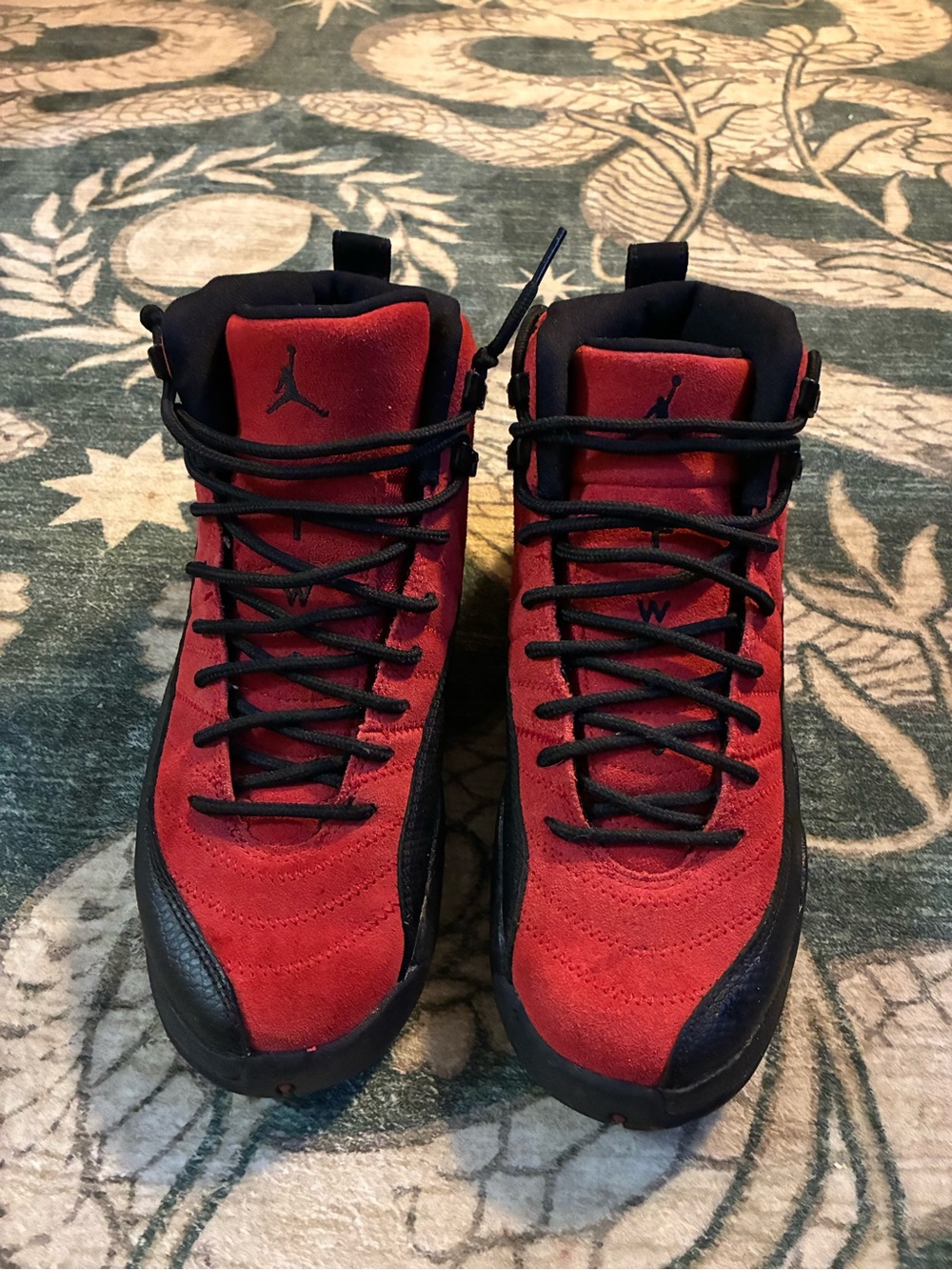 Jordan Red and Black High-Top Sneakers
